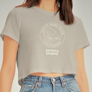 Women's Levi's® Silvertab™ Crop T-Shirt/Surf Club California/Size XL